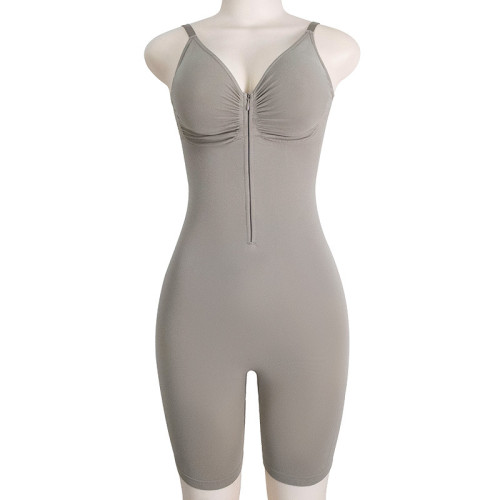 Zippered Bodysuit Shapewear OEM ODM Wholesale Supplier for High-Stretch Tummy Control Slim Fit Activewear & Lingerie Brands, Custom Private Label Manufacturing.MT001028
