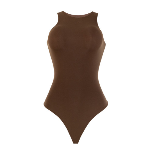Seamless Sleeveless Bodysuit Private Label OEM ODM Manufacturer & Wholesaler | Shapewear for Activewear, Gym, Fashion | Global Contract Manufacturing & Sourcing ServicesMT000302