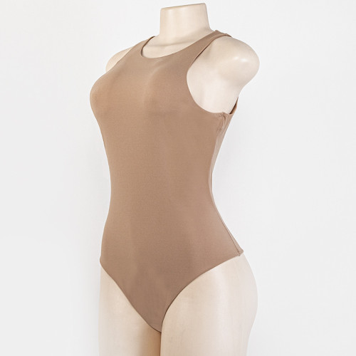 Seamless Sleeveless Bodysuit Private Label OEM ODM Manufacturer & Wholesaler | Shapewear for Activewear, Gym, Fashion | Global Contract Manufacturing & Sourcing ServicesMT000302