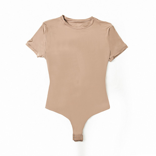Tummy Control Shapewear Bodysuit Wholesale Supplier | OEM/ODM Double Layer Short Sleeve Body Shaping Apparel Manufacturer for Brands & Global DistributionMT000327