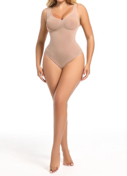 Seamless Tummy Control Shapewear Bodysuit OEM/ODM Manufacturer | Custom Butt-Lift Lower Belly Control Women's Bodyshape Apparel Wholesale Supply for Brands.MT000455.