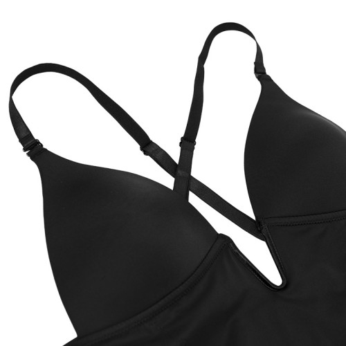Slim Fit Deep V Body Shaper OEM ODM Supplier for Lingerie & Bodyshape Wear Brands, Custom Tummy Control Thong Back Design for Wholesale Production.MT000111B