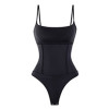 Private Label Bodysuit Shapewear OEM/ODM Factory: KDS Style Crew Neck Double Snap Crotch Thong Waist Trainer Full Body Shaper Bulk SupplyMT000372B