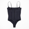 Private Label Bodysuit Shapewear OEM/ODM Factory: KDS Style Crew Neck Double Snap Crotch Thong Waist Trainer Full Body Shaper Bulk SupplyMT000372B