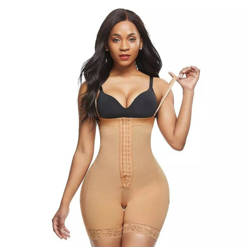Plus Size Sculpting Bodysuit Manufacturer & OEM Supplier | Detachable Tummy Control Waist Trainer & Body Shaper for Bulk OrdersM1073