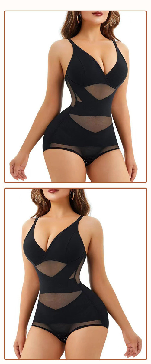 Custom Mesh Shapewear Bodysuit OEM ODM Manufacturer for Plus Size Tummy Control & Butt-Lift, Private Label & Wholesale Supply for Brands.DG180.