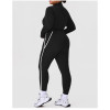Plus Size Nude-Feel Yoga Set OEM ODM Manufacturer & Wholesale Supplier | High-Waist Slim Fit Activewear with Stand Collar Jacket & 7/8 Pants for Brands | Custom Apparel ProductionP02527