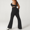 Plus Size Yoga Set OEM ODM Wholesale Manufacturer | High-Waist Tummy Control Activewear up to 300 lbs for Brands | Custom Private Label Bulk SupplyP02503