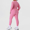 Plus Size Slim Fit Yoga Leggings & Long Sleeve Gym Set | OEM ODM Wholesale Supplier for Activewear Brands & Distributors | Custom Apparel ManufacturingP02519