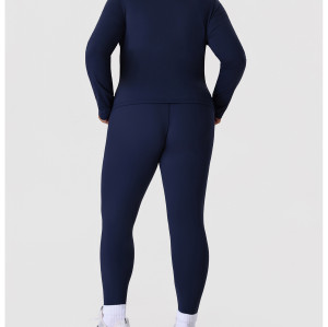 Plus Size Slim Fit Yoga Leggings & Long Sleeve Gym Set | OEM ODM Wholesale Supplier for Activewear Brands & Distributors | Custom Apparel ManufacturingP02519
