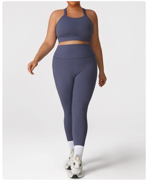 Plus Size Sportswear OEM/ODM Supplier: Private Label Yoga Outfits & Gym Wear for Curvy Women, Factory Direct Manufacturing for Importers & DistributorsP02502