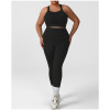 Plus Size Sportswear OEM/ODM Supplier: Private Label Yoga Outfits & Gym Wear for Curvy Women, Factory Direct Manufacturing for Importers & DistributorsP02502
