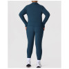 Activewear Manufacturer: Nude-Feel Yoga Set, Plus Size 2-Piece Zip-Up Jacket & Slim Fit Pants, OEM/ODM Wholesale Gym Wear Supply.P02520