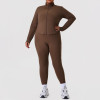 Plus Size Activewear Yoga Sets OEM ODM Manufacturer | High-Stretch Nude-Feel Body Sculpting Sportswear for Brands | Custom Gym Running Apparel Wholesale SupplyP02526