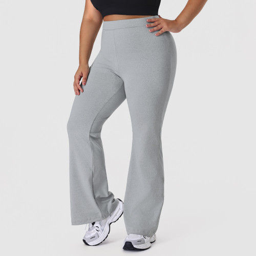 OEM ODM Plus Size Flared Yoga Pants for Women | High-Stretch Bell Bottom Casual Apparel Manufacturer & Wholesale Supplier for Brands & RetailersP02517-L