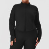 Sourcing Agent & ODM Supplier for Plus Size Stand Collar Windproof Yoga Jackets | Contract Manufacturing of Sports & Gym Fitness Wear with Custom DesignP02527-W