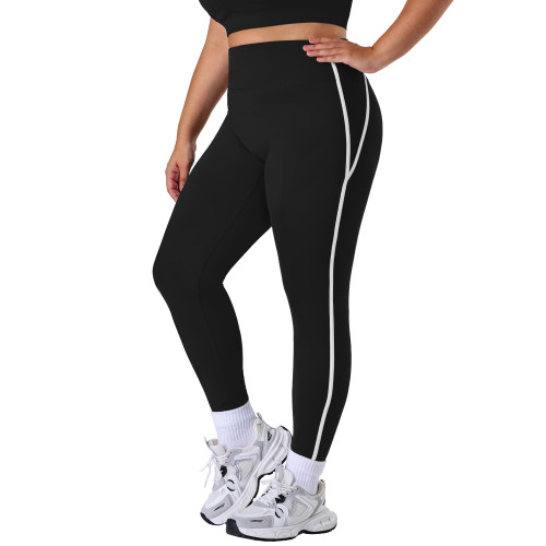 Plus Size Yoga Leggings OEM/ODM Manufacturer for Butt-Lift & Slimming High-Stretch Sports Fitness Wear | Custom 7/8 Length Activewear SupplyP02527-K
