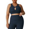 Plus Size Ribbed Sports Bra Manufacturer & OEM/ODM Supplier for High Support Yoga & Gym Activewear, Wholesale & Private Label ProductionP02503-W