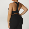 Plus Size Ribbed Sports Bra Manufacturer & OEM/ODM Supplier for High Support Yoga & Gym Activewear, Wholesale & Private Label ProductionP02503-W