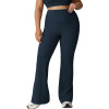 Custom Flared Yoga Leggings Manufacturer & Bulk Wholesaler – High-Waist Ribbed Sculpting Plus Size Bootcut ODM Activewear Supply for Brands, Agents & Supermarkets.P02503-L