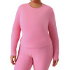 Plus Size Yoga Long Sleeve Top OEM ODM Wholesale Manufacturer | Slim Fit Gym & Outdoor Running Wear for Curvy Women | Custom Activewear Apparel SupplierP02519-T