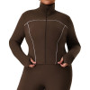 Plus Size Long Sleeve Activewear Top OEM & ODM Manufacturer for Fall/Winter Slim Fit Gym & Outdoor Wear Wholesale SupplyP02520-W
