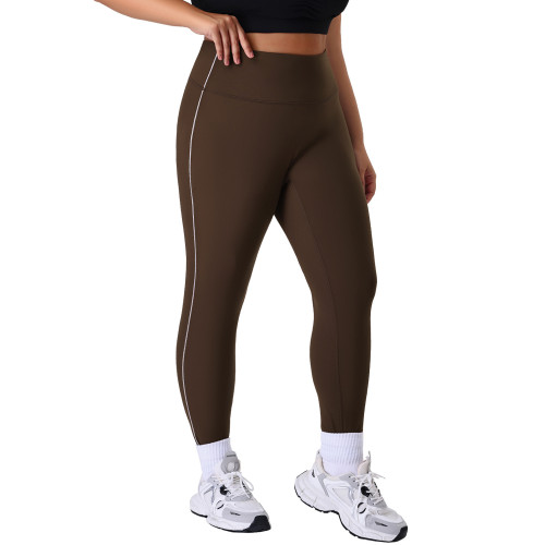 Wholesale Plus Size Activewear Leggings & Custom Gym Pants Supplier | Factory Direct OEM/ODM High-Stretch Sportswear for Curvy Women's BrandsP02520-K
