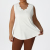 Wholesale Plus Size Activewear Tank Top Supplier | Custom Hip Coverage Yoga Tops Manufacturing for Brands & Retailers | ODM/OEM Fitness ApparelP02515