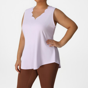 Wholesale Plus Size Activewear Tank Top Supplier | Custom Hip Coverage Yoga Tops Manufacturing for Brands & Retailers | ODM/OEM Fitness ApparelP02515