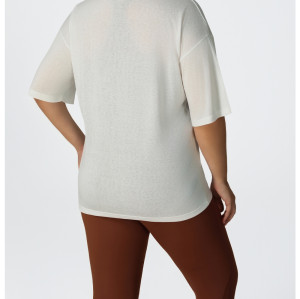 Plus Size Slimming Yoga Top OEM ODM Wholesale Supplier - V-Neck Quick-Dry Breathable Loose Fit Activewear & Sportswear Manufacturer for Brands and RetailersP02505