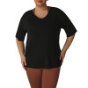 Plus Size Slimming Yoga Top OEM ODM Wholesale Supplier - V-Neck Quick-Dry Breathable Loose Fit Activewear & Sportswear Manufacturer for Brands and RetailersP02505