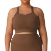 Plus Size Sports Bra OEM/ODM Manufacturer & Wholesale Supplier: Shockproof High Support Padded Fitness Yoga Activewear, Custom Production for Brands.P02502-B