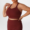 Plus Size Sports Bra OEM/ODM Manufacturer & Wholesale Supplier: Shockproof High Support Padded Fitness Yoga Activewear, Custom Production for Brands.P02502-B