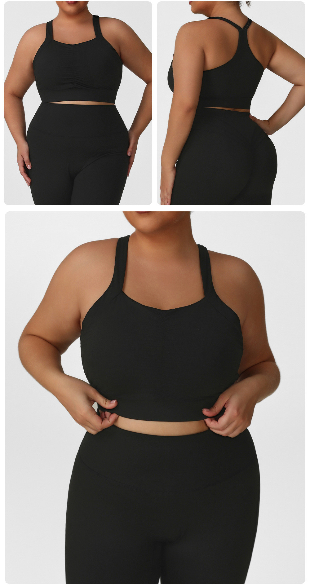 Custom plus size yoga bra