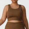 Plus Size Sports Tank Top OEM ODM Wholesale Supplier for High-Stretch Nude-Feel Padded Activewear & Fitness Brands, Custom Manufacturing Factory DirectP02504-B