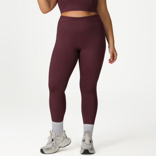 Plus Size Nude-Feel Yoga Pants OEM ODM Wholesale Supplier – High-Waist Tummy Control 7/8 Peach Lift Activewear for Custom Label ManufacturingP02504-P