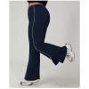 OEM ODM Manufacturer: High-Waist Plus Size Casual Flared Pants, Custom Color Block Slimming Workout & Yoga Activewear for Brands & WholesalersP02508