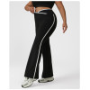 Plus Size Flared Yoga Pants OEM/ODM Manufacturer: High-Waist Color Block Activewear, Extended Sizes for Bulk SupplyP02509