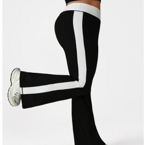 Plus Size Wide-Leg Activewear Pants OEM ODM Wholesale Supplier for High-Waist Color Block Yoga Apparel Custom Manufacturing for Brands & DistributorsP02510