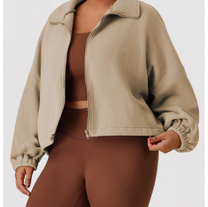 Plus Size Loose Fit Polar Fleece Jacket OEM ODM Wholesale Manufacturer for Outdoor Cycling Training & Casual Sportswear, Apparel Supplier for Private Label Bulk Orders.P02522