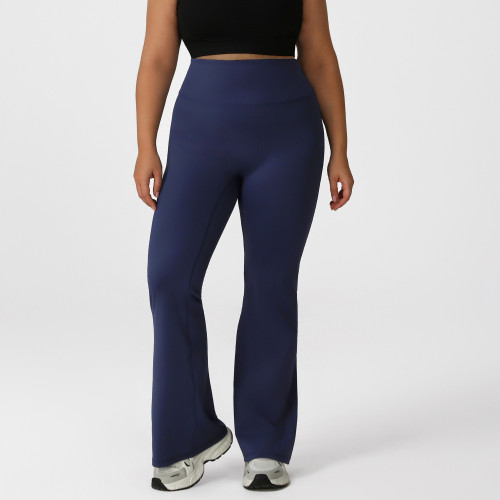 Plus Size Flared Yoga Pants OEM/ODM Wholesale Supplier | High-Waist Butt-Lift Nude-Feel Fitness Apparel for Brands & Retailers Custom Manufacturingsm2302plus
