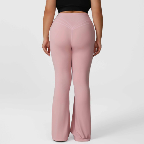 Plus Size Flared Yoga Pants OEM/ODM Wholesale Supplier | High-Waist Butt-Lift Nude-Feel Fitness Apparel for Brands & Retailers Custom Manufacturingsm2302plus