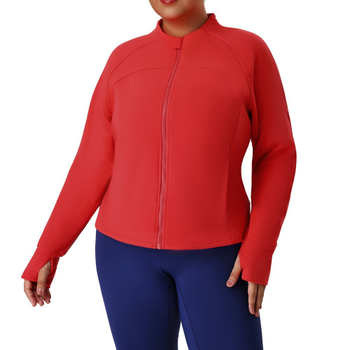 Plus Size Dralon Activewear Jacket OEM ODM Manufacturer – Zip-Up Thermal Fleece Fall/Winter Supply for Brands, Wholesale Importers.P02524