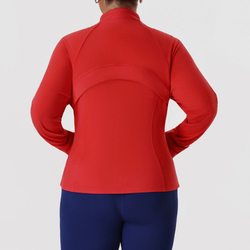 Plus Size Dralon Activewear Jacket OEM ODM Manufacturer – Zip-Up Thermal Fleece Fall/Winter Supply for Brands, Wholesale Importers.P02524