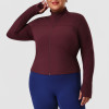 Custom Plus Size Fitness Jacket Wholesale Supplier & ODM Services – High-Stretch Zip-Up Sports Outerwear for Activewear & Gym Apparel Importers, Contract ManufacturingP02518.