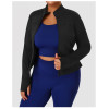 Custom Plus Size Fitness Jacket Wholesale Supplier & ODM Services – High-Stretch Zip-Up Sports Outerwear for Activewear & Gym Apparel Importers, Contract ManufacturingP02518.