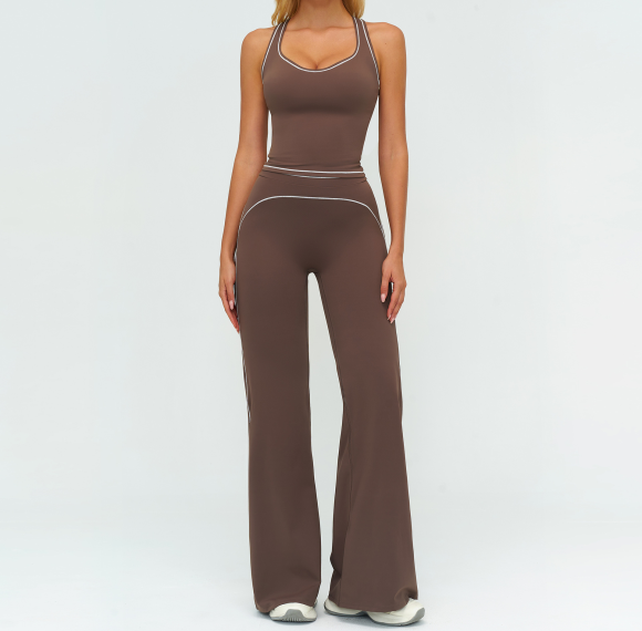 Brushed Luxury Double-Strap Yoga Set | Premium Sports & Fitness Set