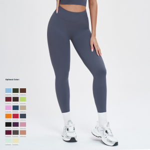 OEM & ODM Cross-Border European Style Peach Butt Seamless Abs-Controlling Tight Yoga Pants for Women - Outerwear, Running & Sports - Quick-Drying Fitness Sportswear - Perfect for Wholesale & Sourcing Agents - Model 7655