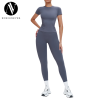 OEM & ODM Women's Cross-Border Seamless Sportswear Set - Comfortable Round Neck Fitness Yoga Set for Outdoor Running | Wholesale Activewear Solutions