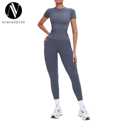 OEM & ODM Women's Cross-Border Seamless Sportswear Set - Comfortable Round Neck Fitness Yoga Set for Outdoor Running | Wholesale Activewear Solutions